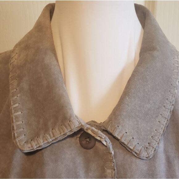 Cabelas vintage suede leather botton front blazer jacket‎ women's M reg - Picture 7 of 11
